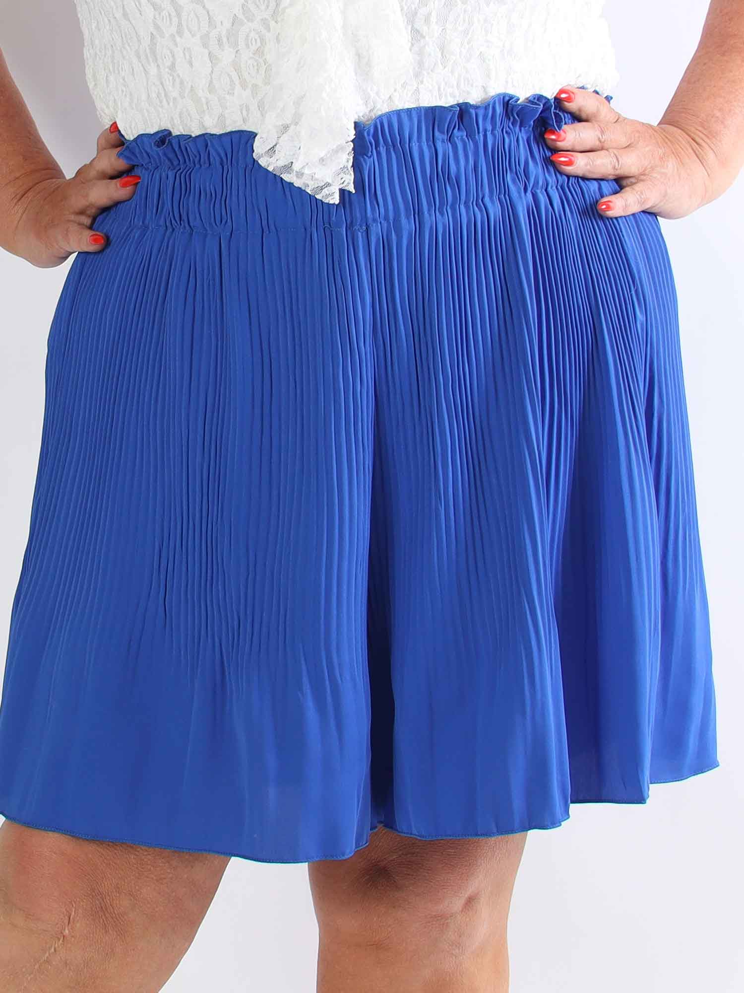 Diddi - Plisseret shorts med elastikkant i livet